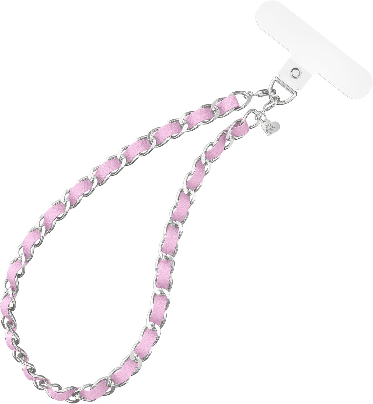 VELVET CAVIAR Leather Chain Phone Charm Wrist Strap - Cute Lanyard Accessory for Women - Fits all Phone Cases (Pink)