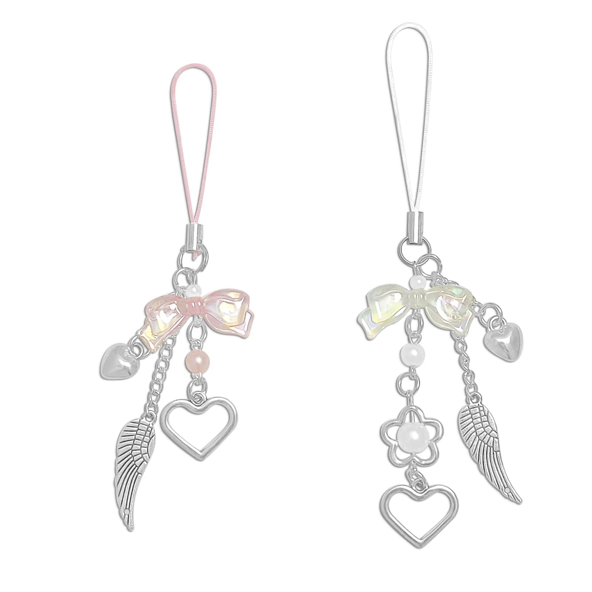 cioatu Y2K Cute Phone Charms Set - Aesthetic Cherry,Flower, Butterfly & Star Cell Phone Straps, Kawaii PhoneAccessories for Bag Keychain, AirPods, Camera Decor