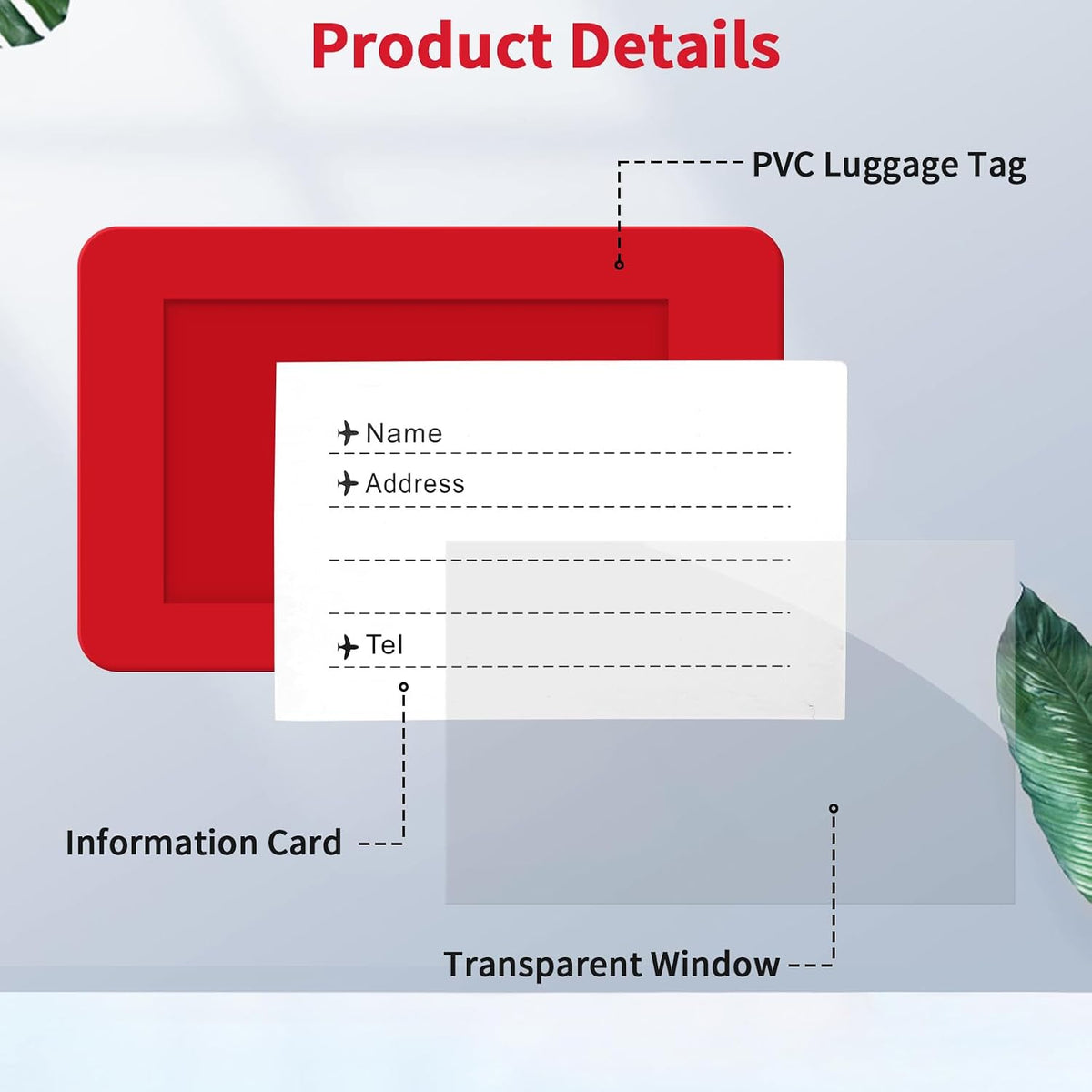 MEDMAX 2 Pack Medical Luggage Tag with Name ID Card