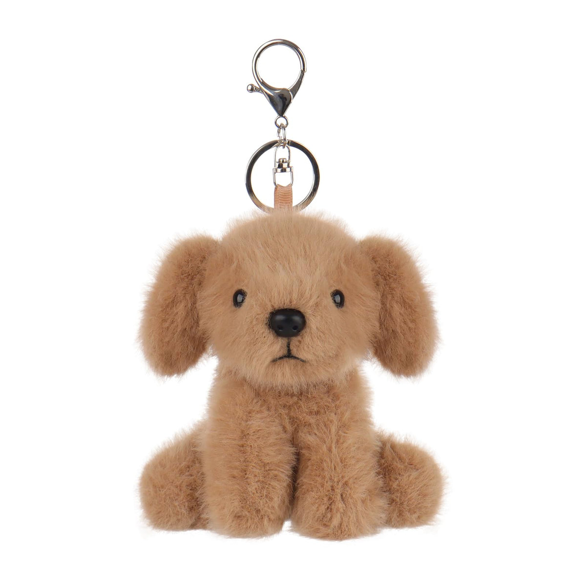 Apricot Lamb Plush Labrador Dog Puppy Stuffed Animal Soft Keychain for Kids Bag, Purse, Backpack, Handbag