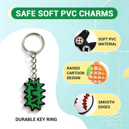 30 35pcs Different Keychains Bulk, Mixed Cute Keychains