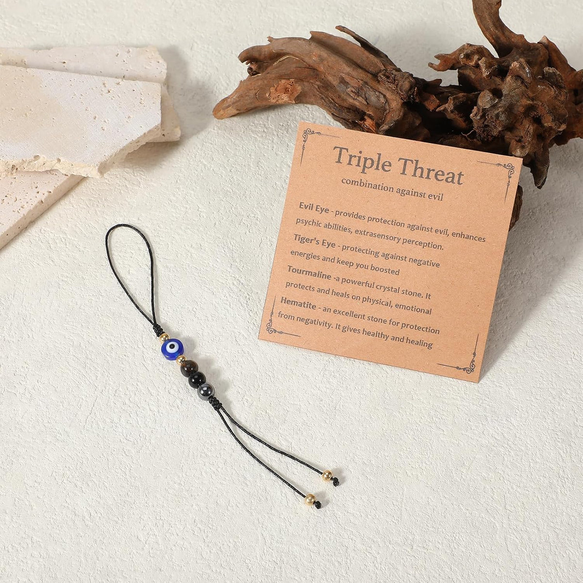 Ymapinc Natural Stone Evil Eye Phone Charm