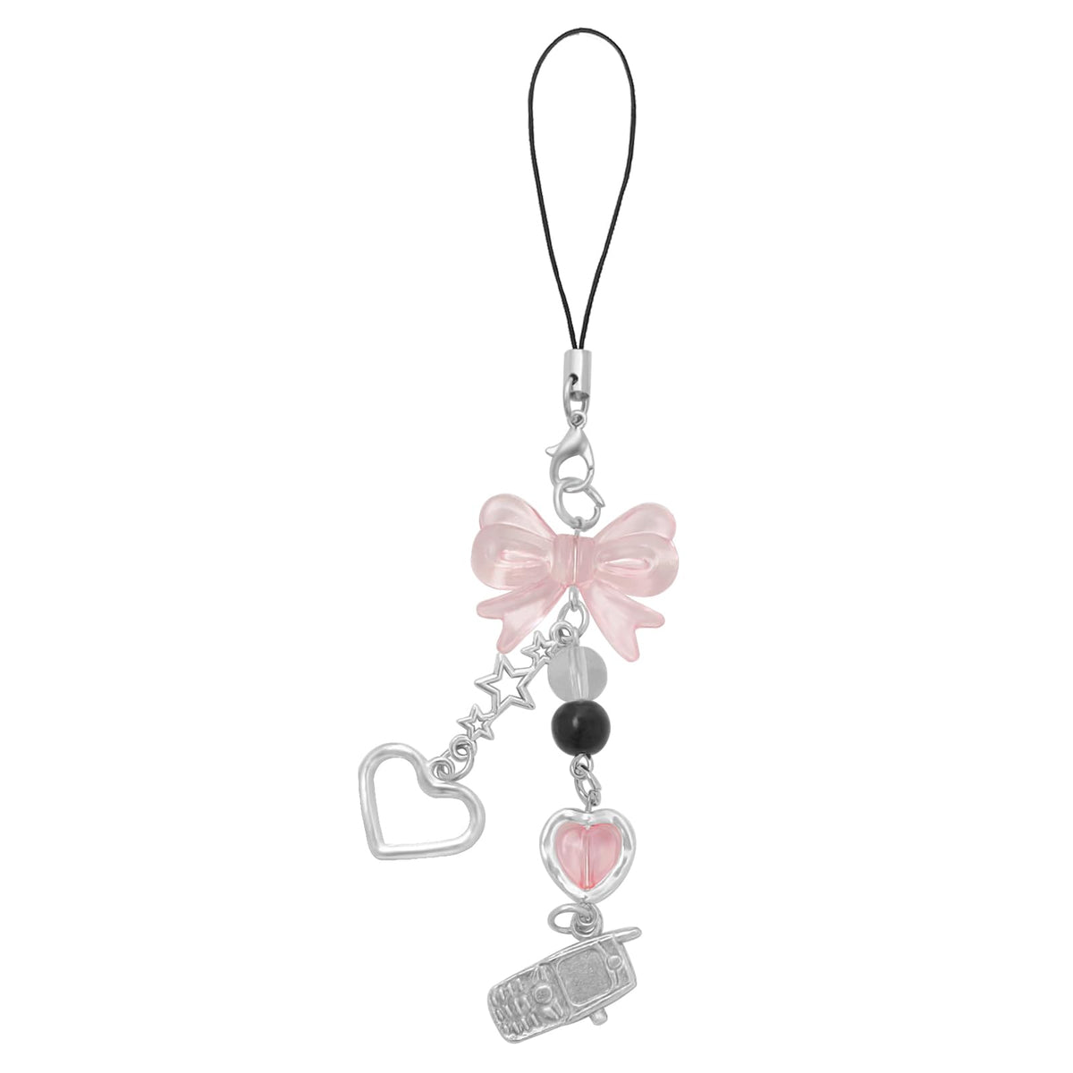 1-4PCS Cute Phone Charms Aesthetic Y2K Cell Phone Charms Strap Strawberry Butterfly Star PhoneCharm Y2K Accessories for Bag Keychain Airpods Camera Pendants Decor