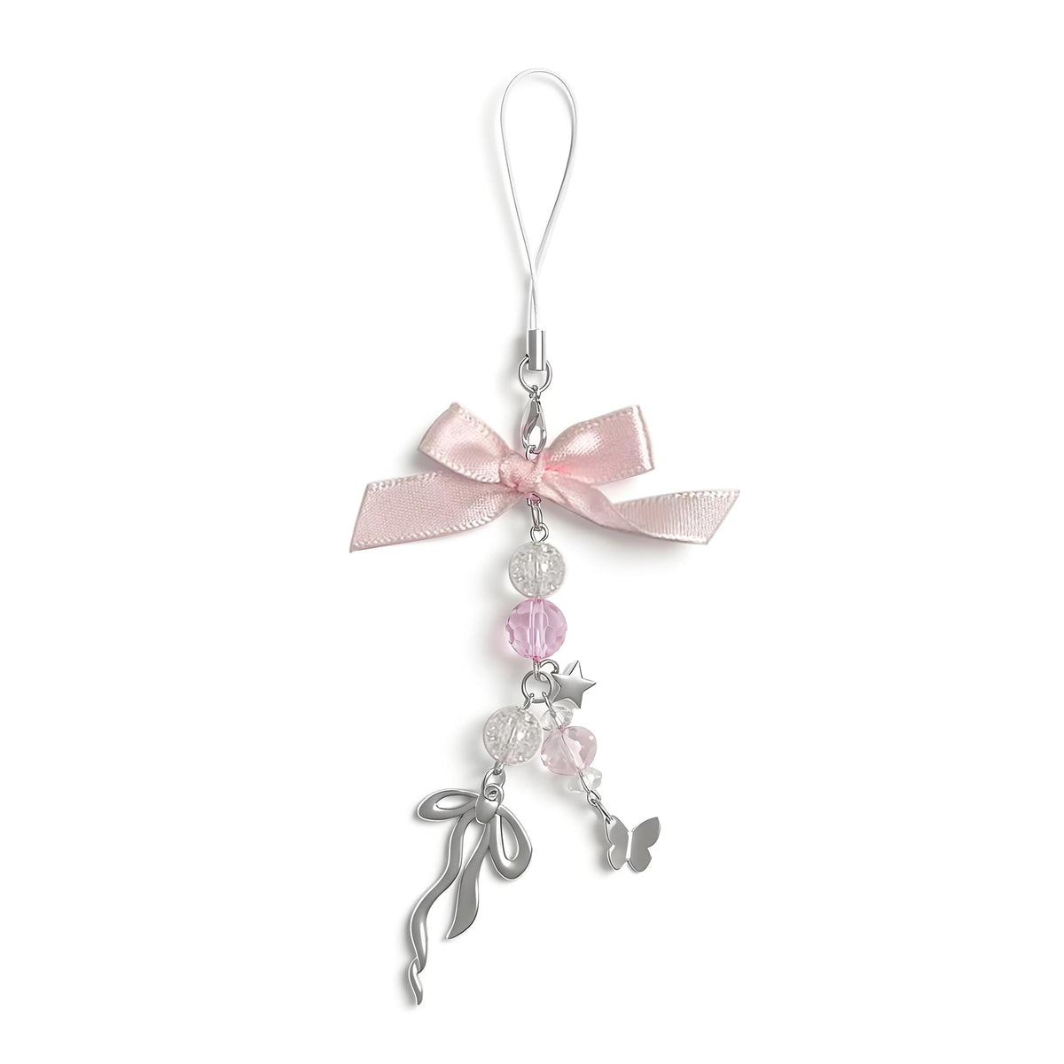 cioatu Y2K Cute Phone Charms Set - Aesthetic Cherry,Flower, Butterfly & Star Cell Phone Straps, Kawaii PhoneAccessories for Bag Keychain, AirPods, Camera Decor