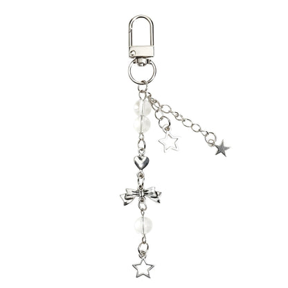 Cute Phone Charms Strap, Y2K Aesthetic Cellphone Keychain, Pink Butterfly Star Strap Accessories for Women, Pendants Decor for Bag Purse Camera Backpack Airpods(Bowknot Rope)