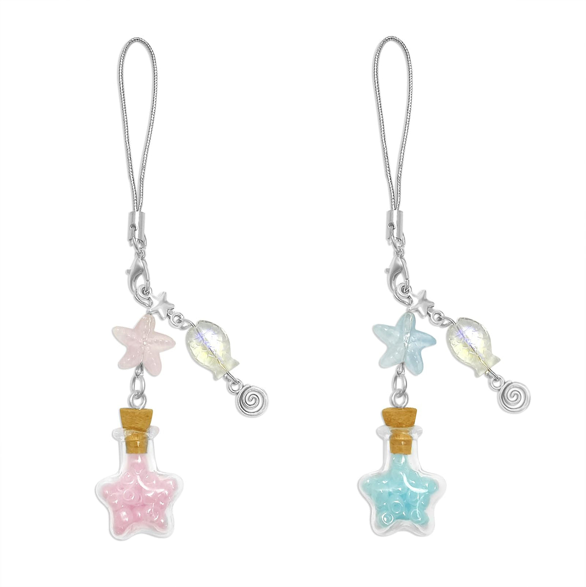 cioatu Y2K Cute Phone Charms Set - Aesthetic Cherry,Flower, Butterfly & Star Cell Phone Straps, Kawaii PhoneAccessories for Bag Keychain, AirPods, Camera Decor