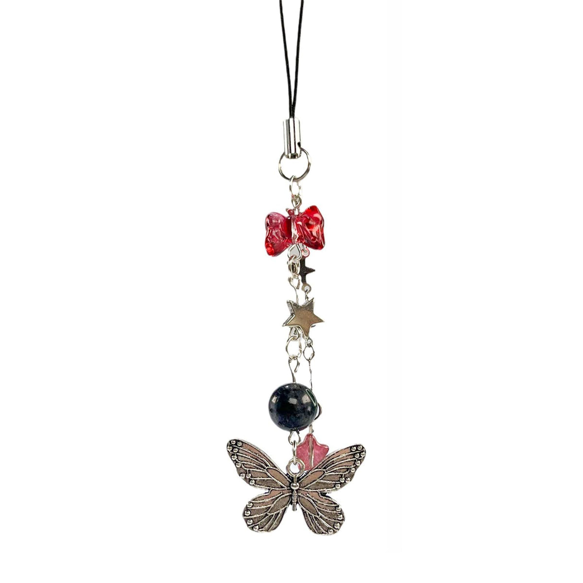 1-4PCS Cute Phone Charms Aesthetic Y2K Cell Phone Charms Strap Strawberry Butterfly Star PhoneCharm Y2K Accessories for Bag Keychain Airpods Camera Pendants Decor