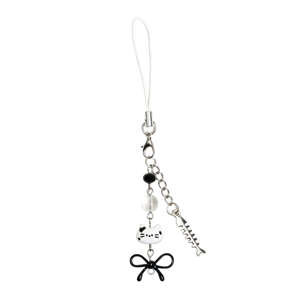 Cute Phone Charms Strap, Y2K Aesthetic Cellphone Keychain, Pink Butterfly Star Strap Accessories for Women, Pendants Decor for Bag Purse Camera Backpack Airpods(Bowknot Rope)