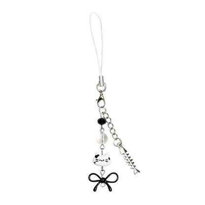 Cute Phone Charms Strap, Y2K Aesthetic Cellphone Keychain, Pink Butterfly Star Strap Accessories for Women, Pendants Decor for Bag Purse Camera Backpack Airpods(Bowknot Rope)
