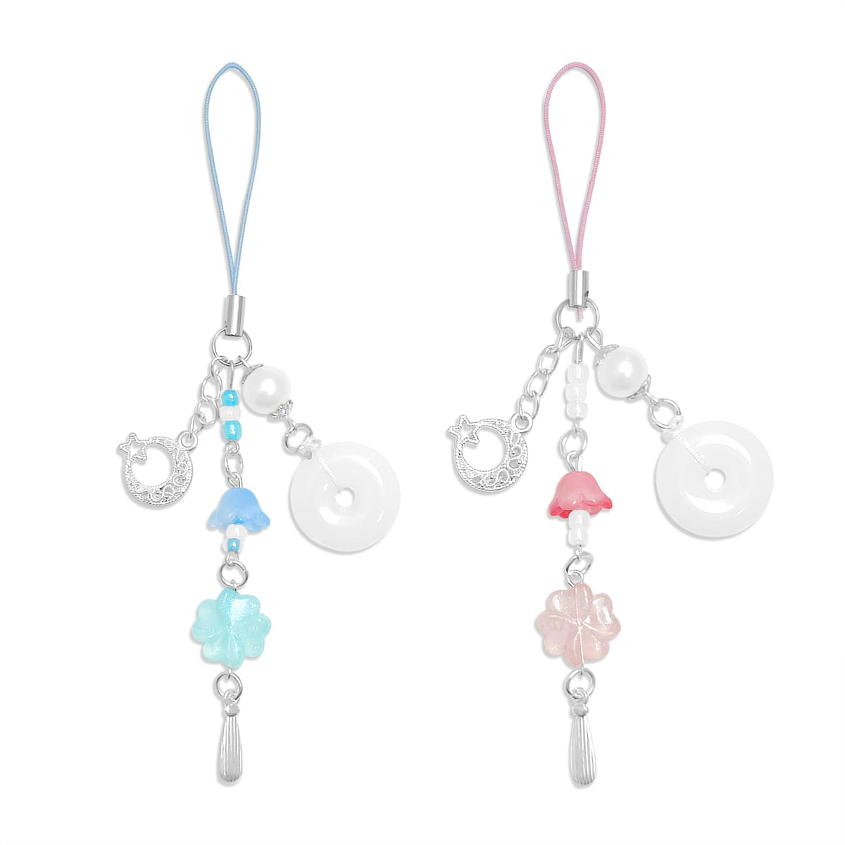 cioatu Y2K Cute Phone Charms Set - Aesthetic Cherry,Flower, Butterfly & Star Cell Phone Straps, Kawaii PhoneAccessories for Bag Keychain, AirPods, Camera Decor