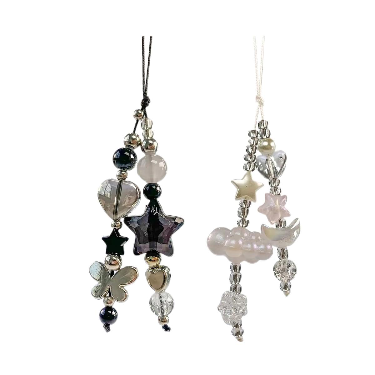 1-4PCS Cute Phone Charms Aesthetic Y2K Cell Phone Charms Strap Strawberry Butterfly Star PhoneCharm Y2K Accessories for Bag Keychain Airpods Camera Pendants Decor