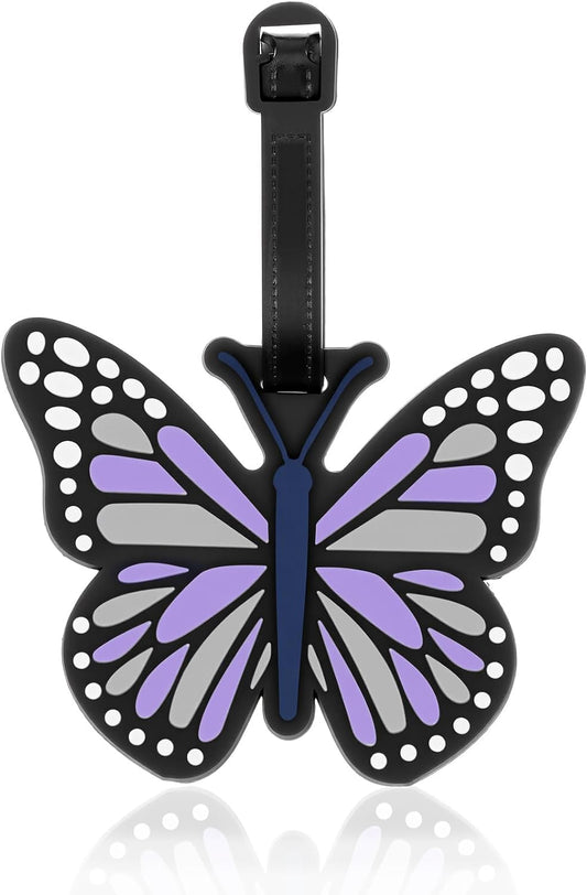 Ymapinc Funny Butterfly Luggage Tags for Suitcases - Purple