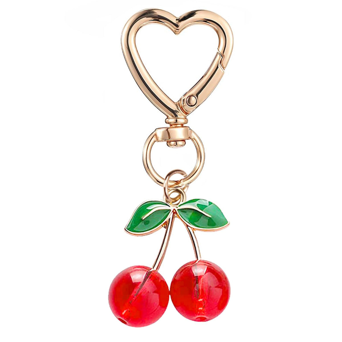 Agromusk Cute Cherry Keychain,Kawaii Cherry Bag Purse Charms,Car Keys Decor