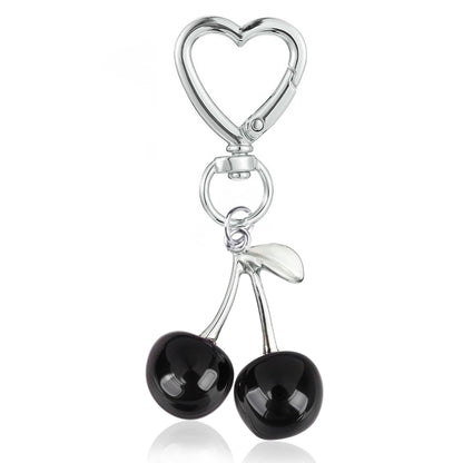 Agromusk Cute Cherry Keychain,Kawaii Cherry Bag Purse Charms,Car Keys Decor