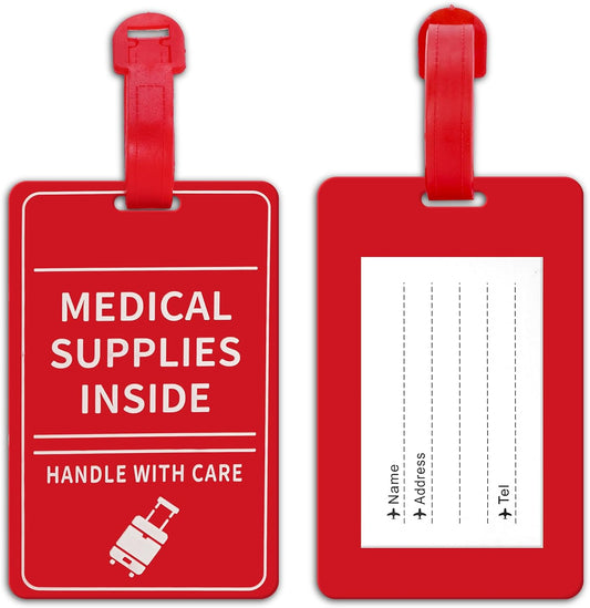 MEDMAX 2 Pack Medical Luggage Tag with Name ID Card