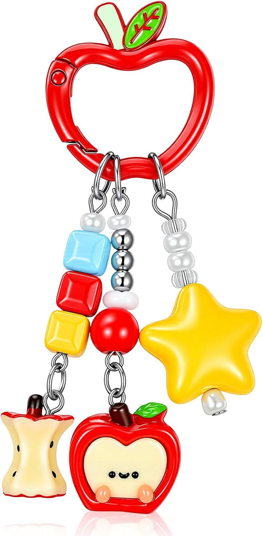 Ymapinc Apple Beaded Phone Keychain