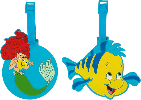 The Little Mermaid Ariel & Flounder 2-Piece Luggage Tag Set