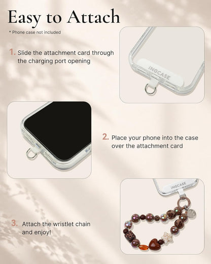 2Pcs phone charm wrist strap with Crystal Beaded