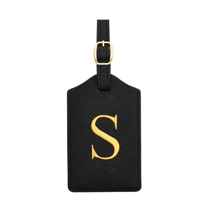 Luggage Tag PU Leather for Suitcase Baggage Handbag Travel Bag Label Suitcase Tag Label Tag w. Name Card & Privacy Cover (S)