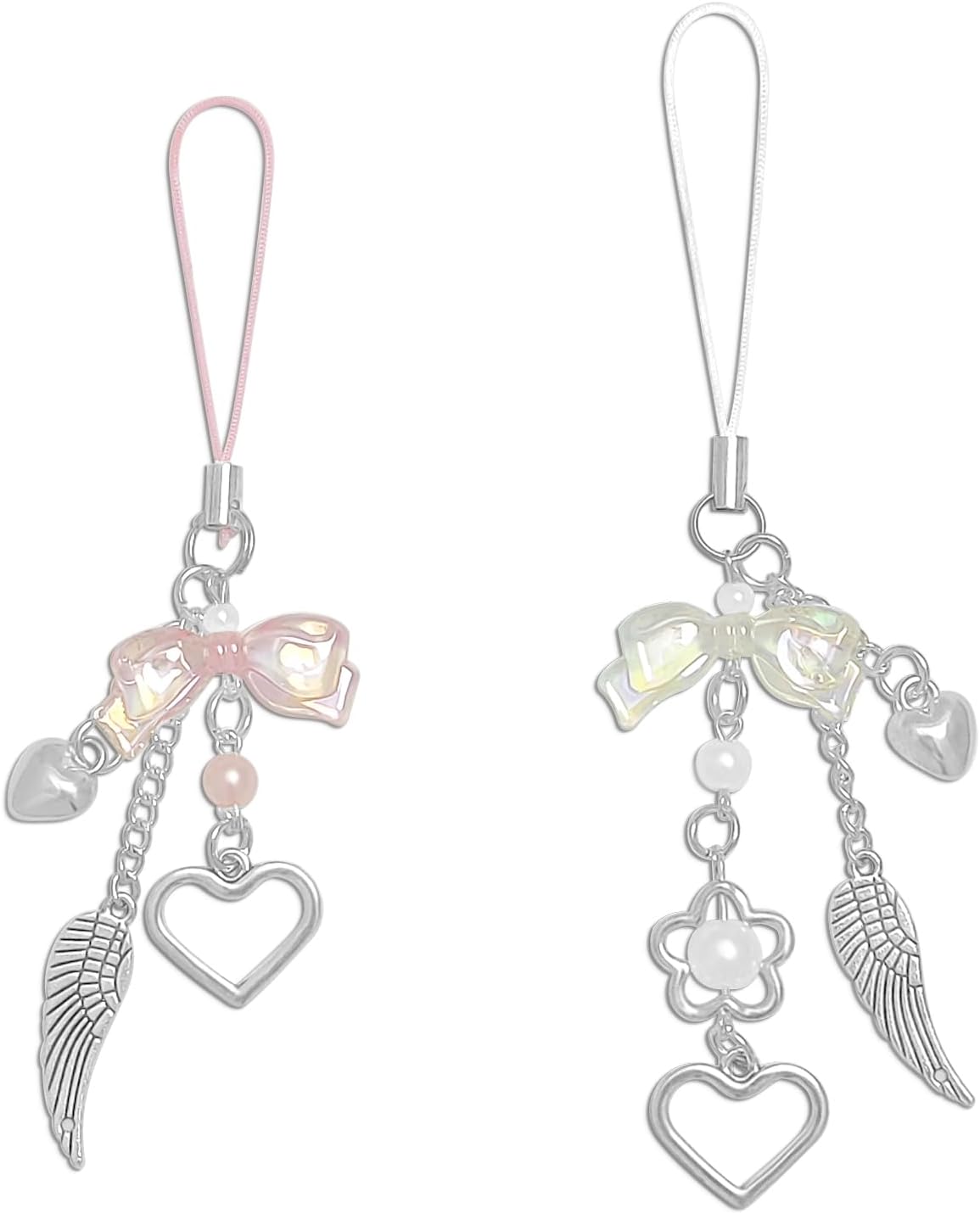 cioatu Y2K Cute Phone Charms Set - Aesthetic Cherry,Flower, Butterfly & Star Cell Phone Straps, Kawaii PhoneAccessories for Bag Keychain, AirPods, Camera Decor