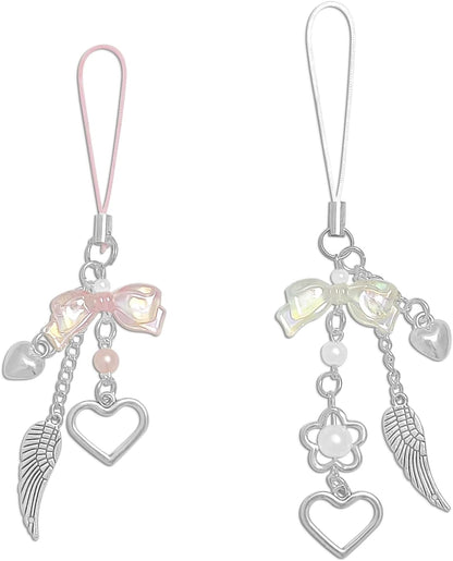 cioatu Y2K Cute Phone Charms Set - Aesthetic Cherry,Flower, Butterfly & Star Cell Phone Straps, Kawaii PhoneAccessories for Bag Keychain, AirPods, Camera Decor