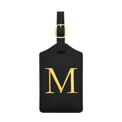 Luggage Tag PU Leather for Suitcase Baggage Handbag Travel Bag Label Suitcase Tag Label Tag w. Name Card & Privacy Cover (S)