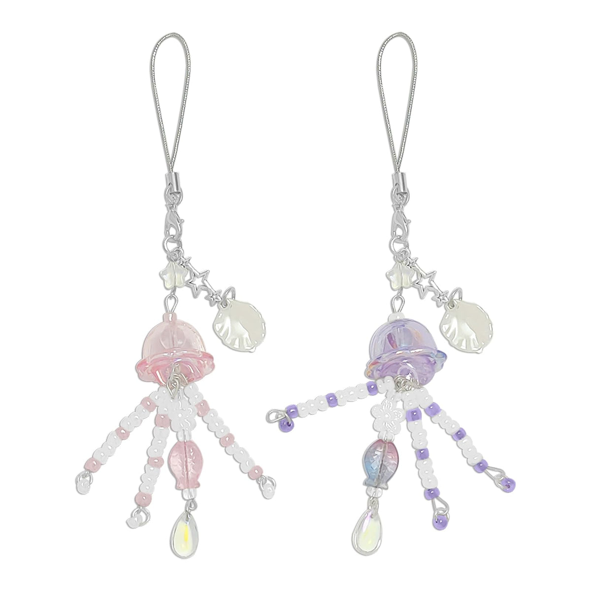 1-4PCS Cute Phone Charms Aesthetic Y2K Cell Phone Charms Strap Strawberry Butterfly Star PhoneCharm Y2K Accessories for Bag Keychain Airpods Camera Pendants Decor