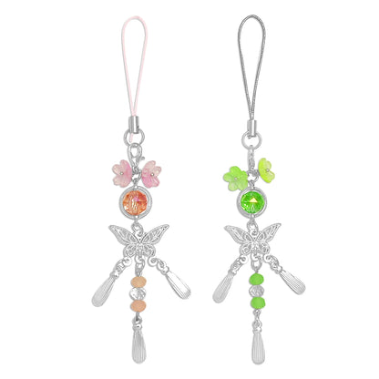 cioatu Y2K Cute Phone Charms Set - Aesthetic Cherry,Flower, Butterfly & Star Cell Phone Straps, Kawaii PhoneAccessories for Bag Keychain, AirPods, Camera Decor