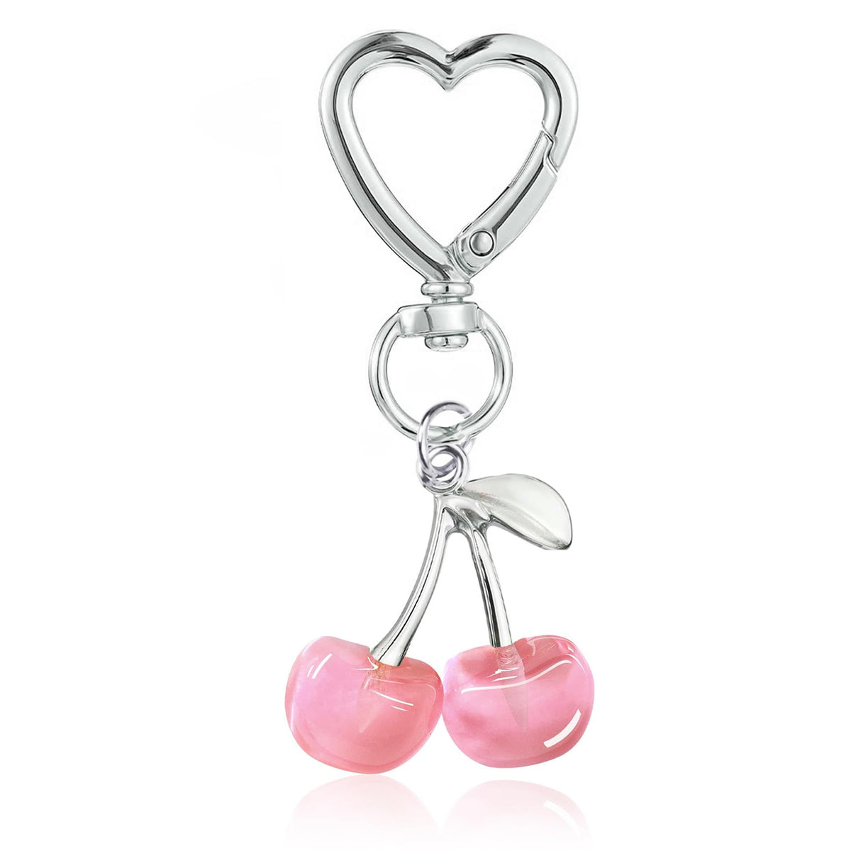 Agromusk Cute Cherry Keychain,Kawaii Cherry Bag Purse Charms,Car Keys Decor