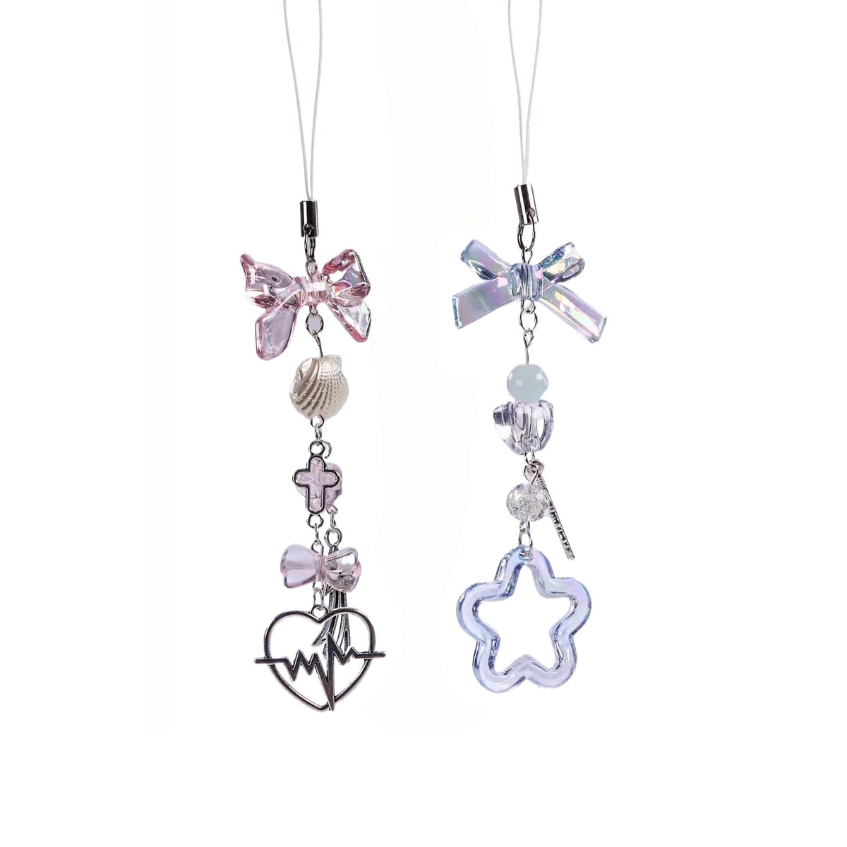 1-4PCS Cute Phone Charms Aesthetic Y2K Cell Phone Charms Strap Strawberry Butterfly Star PhoneCharm Y2K Accessories for Bag Keychain Airpods Camera Pendants Decor
