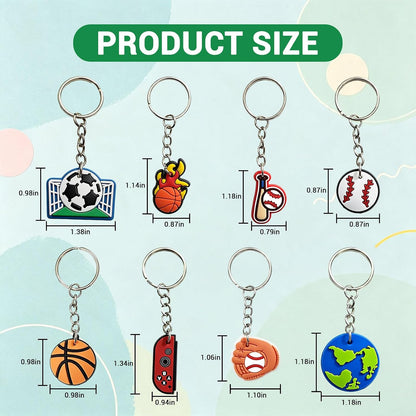 30 35pcs Different Keychains Bulk, Mixed Cute Keychains