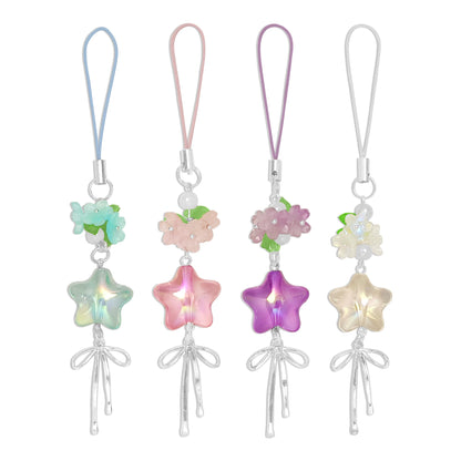 cioatu Y2K Cute Phone Charms Set - Aesthetic Cherry,Flower, Butterfly & Star Cell Phone Straps, Kawaii PhoneAccessories for Bag Keychain, AirPods, Camera Decor