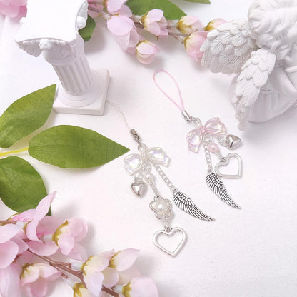 cioatu Y2K Cute Phone Charms Set - Aesthetic Cherry,Flower, Butterfly & Star Cell Phone Straps, Kawaii PhoneAccessories for Bag Keychain, AirPods, Camera Decor