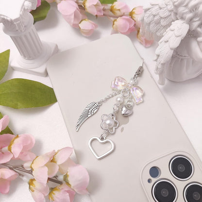 cioatu Y2K Cute Phone Charms Set - Aesthetic Cherry,Flower, Butterfly & Star Cell Phone Straps, Kawaii PhoneAccessories for Bag Keychain, AirPods, Camera Decor