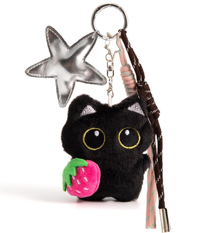 Bag Charm Cute Black Cat Plush Keychain Backpack Purse Key Chain Accessories Gifts for Women