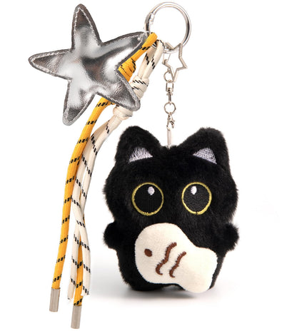 Bag Charm Cute Black Cat Plush Keychain Backpack Purse Key Chain Accessories Gifts for Women