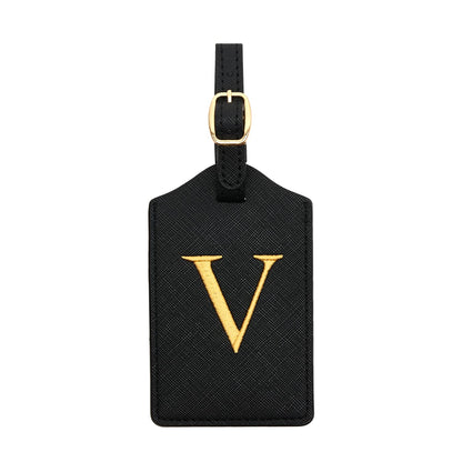 Luggage Tag PU Leather for Suitcase Baggage Handbag Travel Bag Label Suitcase Tag Label Tag w. Name Card & Privacy Cover (S)