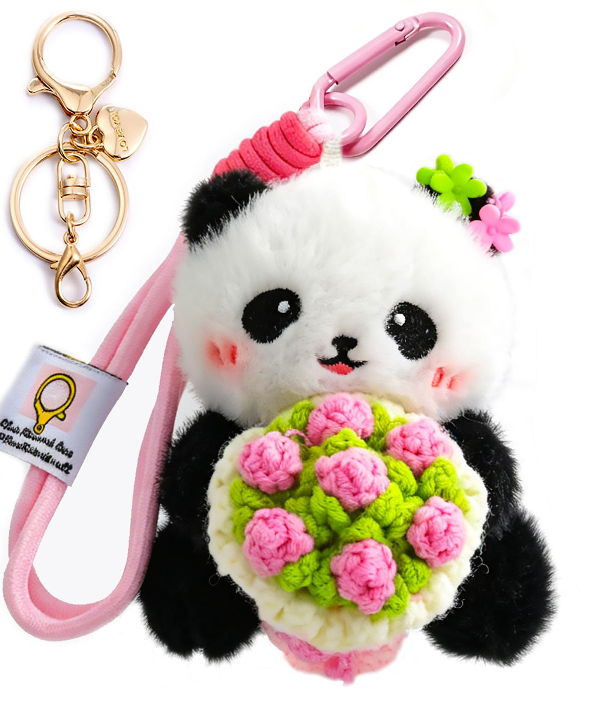 Bag Charm Cute Black Cat Plush Keychain Backpack Purse Key Chain Accessories Gifts for Women