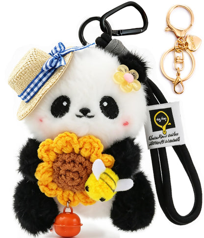 Bag Charm Cute Black Cat Plush Keychain Backpack Purse Key Chain Accessories Gifts for Women