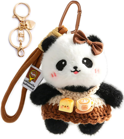 Bag Charm Cute Black Cat Plush Keychain Backpack Purse Key Chain Accessories Gifts for Women