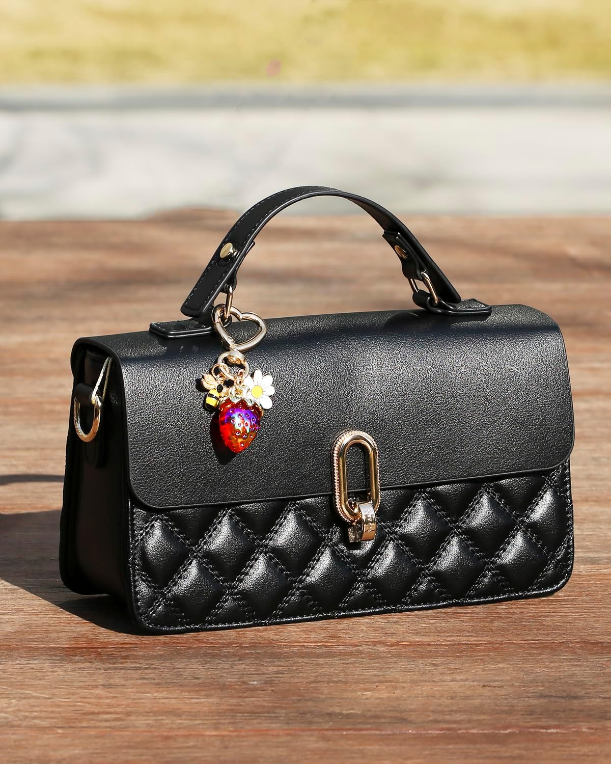 4 PCS Bag Charms for Handbags, Cute Cherry Keychain Purse Accessories