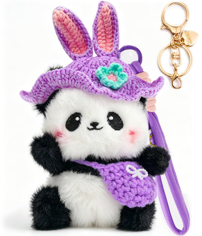 Bag Charm Cute Black Cat Plush Keychain Backpack Purse Key Chain Accessories Gifts for Women