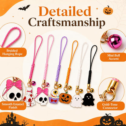 2026 Anime Mobile Phone Charms Halloween Spooky Keychain Lanyard