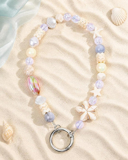 2Pcs phone charm wrist strap with Crystal Beaded