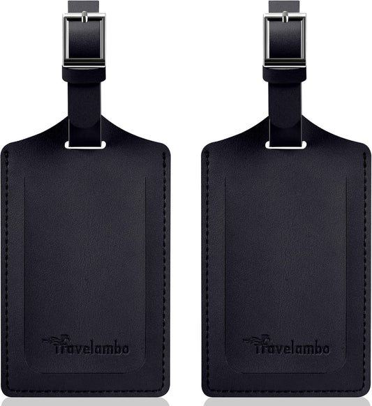 Travelambo 2 Pack Luggage Tags for Suitcases Airplane Travel Essentials