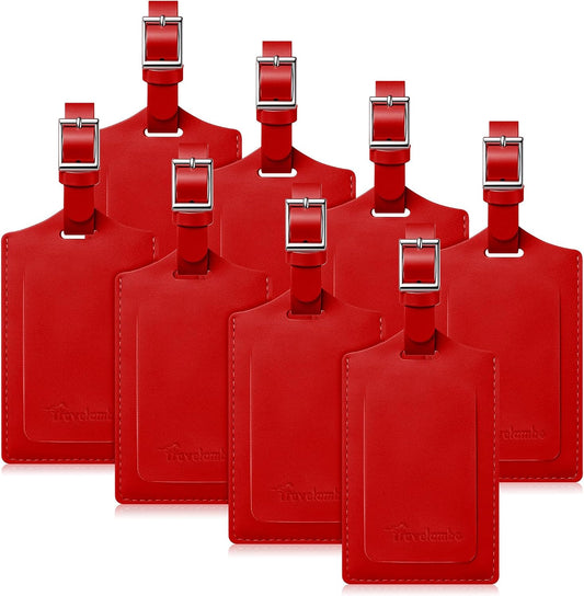 Travelambo 8 Pack Luggage Tags for Suitcases Airplane Travel Essentials