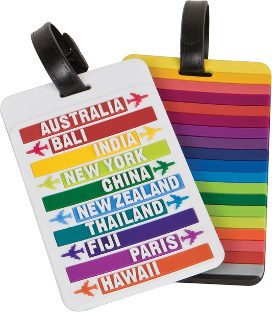 Travelon Set of 2 Luggage Tags - Hot Spots